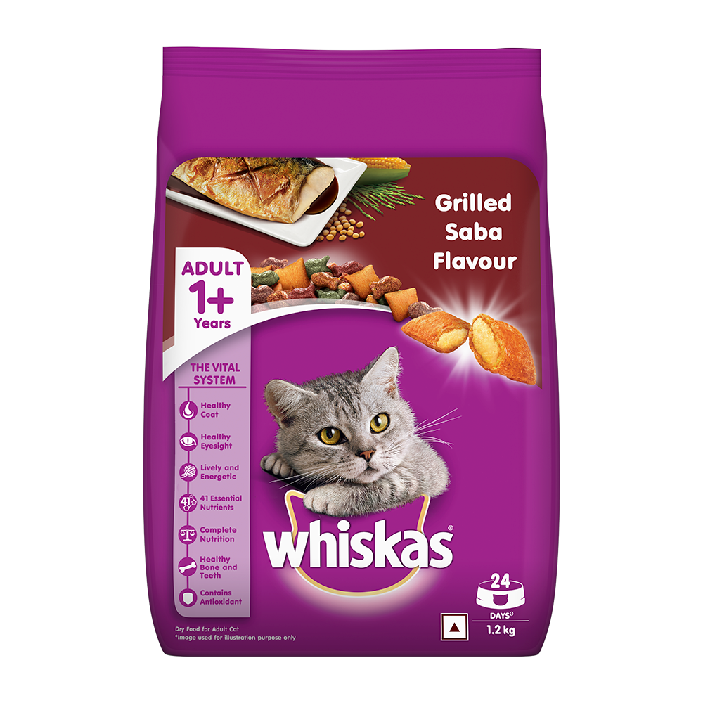 Whiskas® Adult Dry Food, Grilled Saba - 1