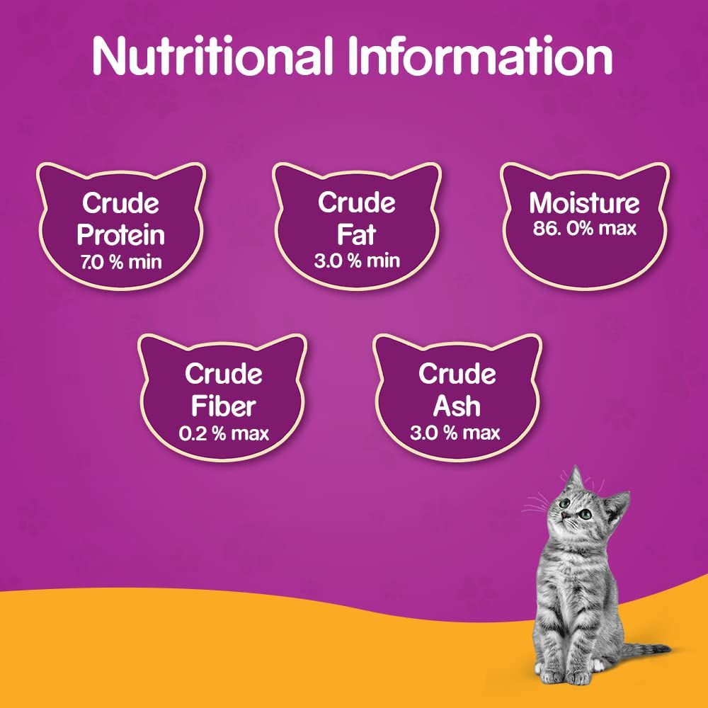 WHISKAS® Wet Cat Food for Adult Cats (1+Years), Chicken in Gravy Flavour, 12 Pouches (12 x 85g) - 6