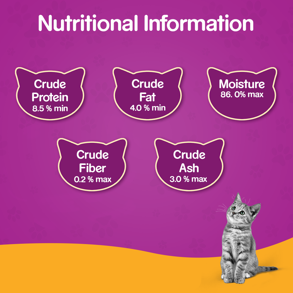 WHISKAS® Wet Food for Kittens (2-12 Months), Tuna in Jelly Flavour, 12 pouches (12 x 85g) - 6
