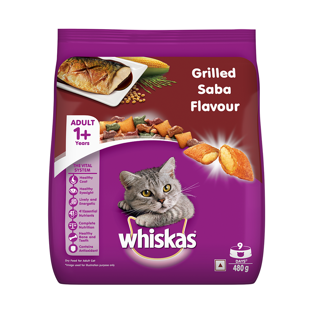WHISKAS® Adult Dry Food, Grilled Saba - 1
