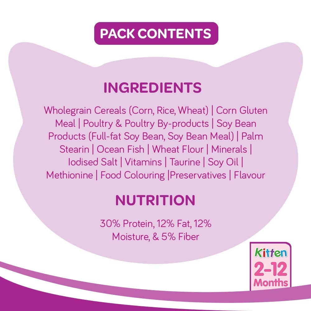 WHISKAS® Kitten Dry Food, Ocean Fish with Milk - 5