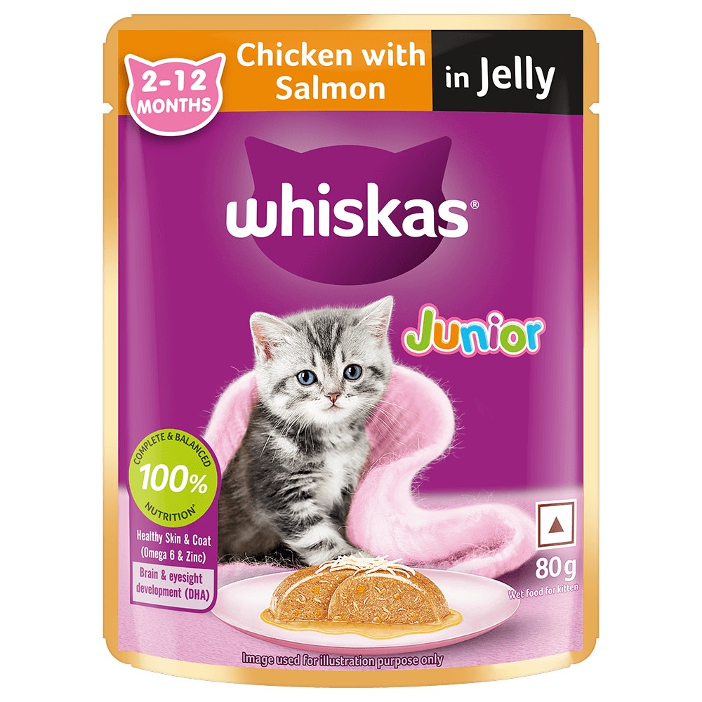 WHISKAS® Kitten Chicken with Salmon in Jelly - 1