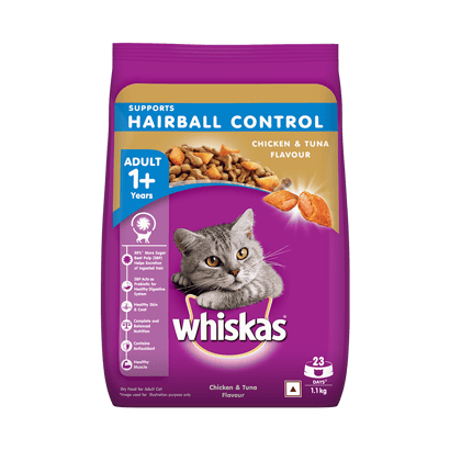 Whiskas® Hairball Control Adult Dry Food, Chicken & Tuna