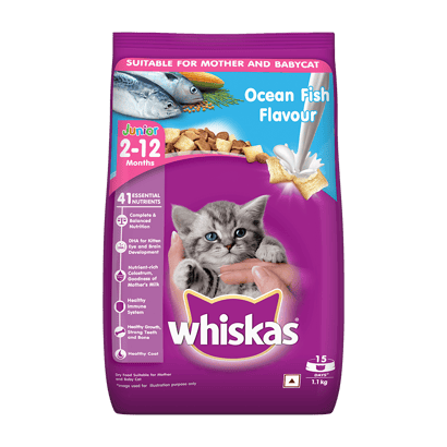 Whiskas® Kitten Dry Food, Ocean Fish with Milk