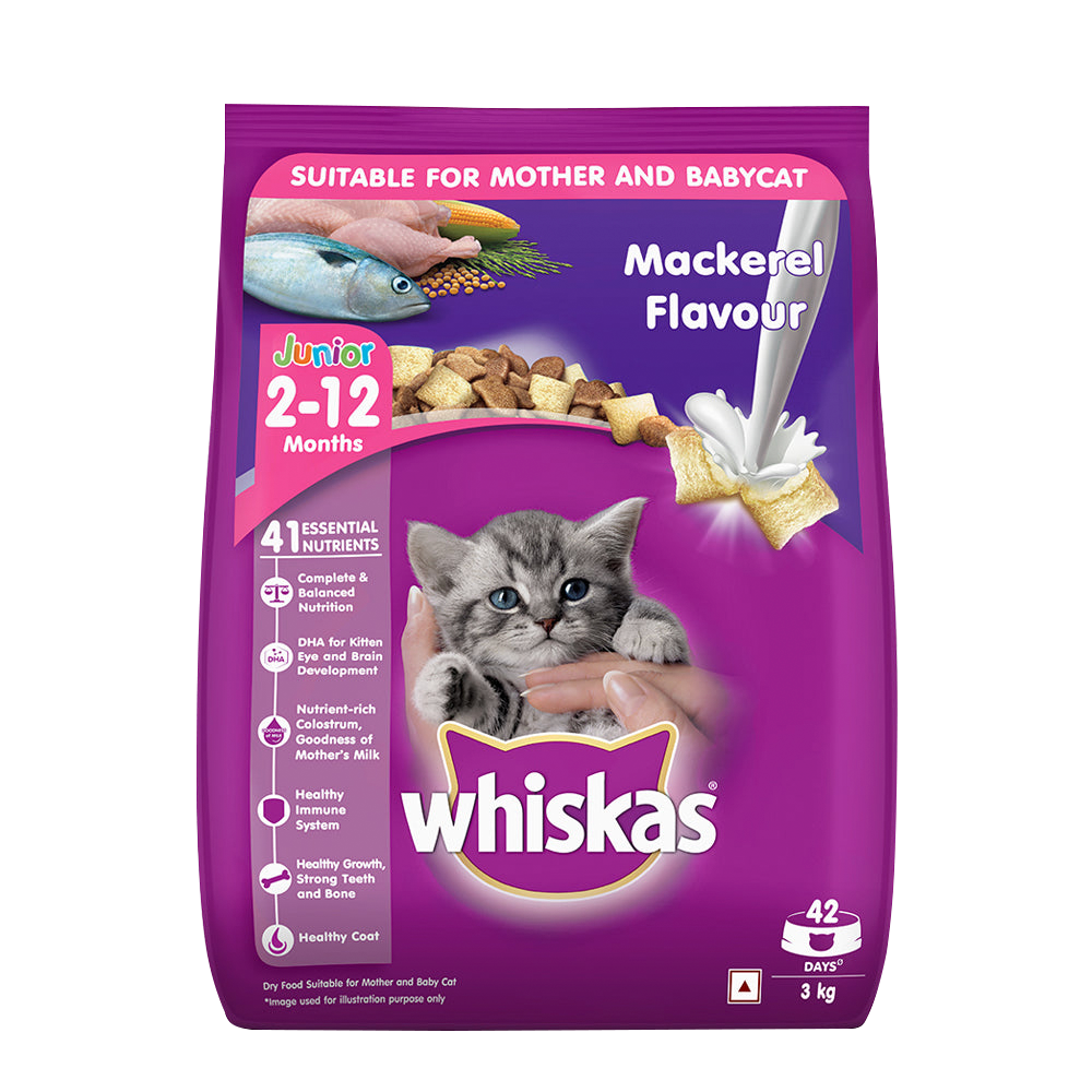WHISKAS® Kitten Dry Food, Mackerel