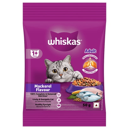 WHISKAS® Adult Dry Food, Mackerel
